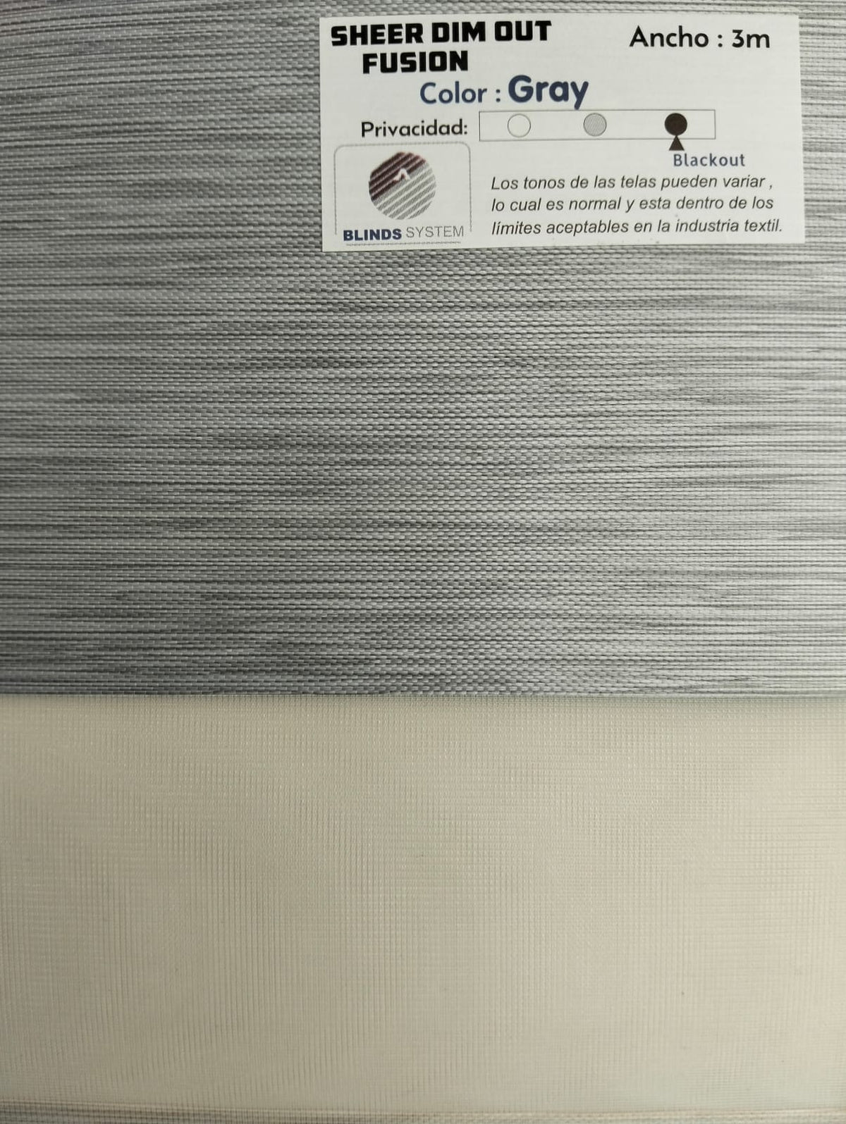Persiana Sheer Dim Out Fusion