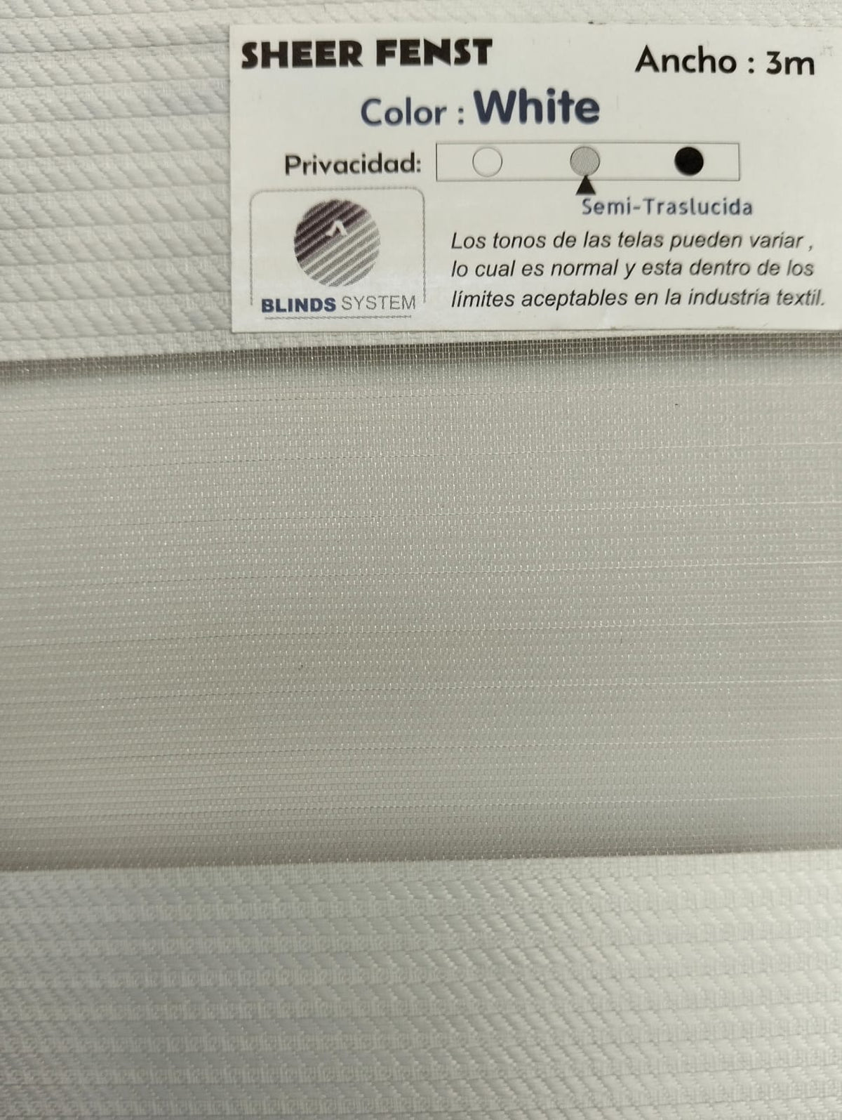 Persiana Sheer Fenst